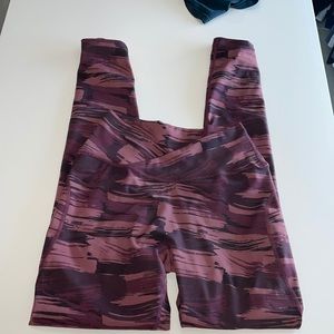 Surface Power Legging - Burgundy Canvas Camo - S